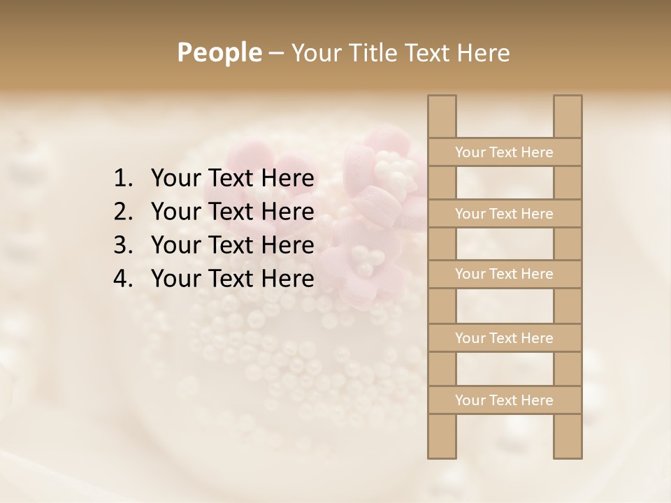 Round Hand Decorated Finger Food PowerPoint Template