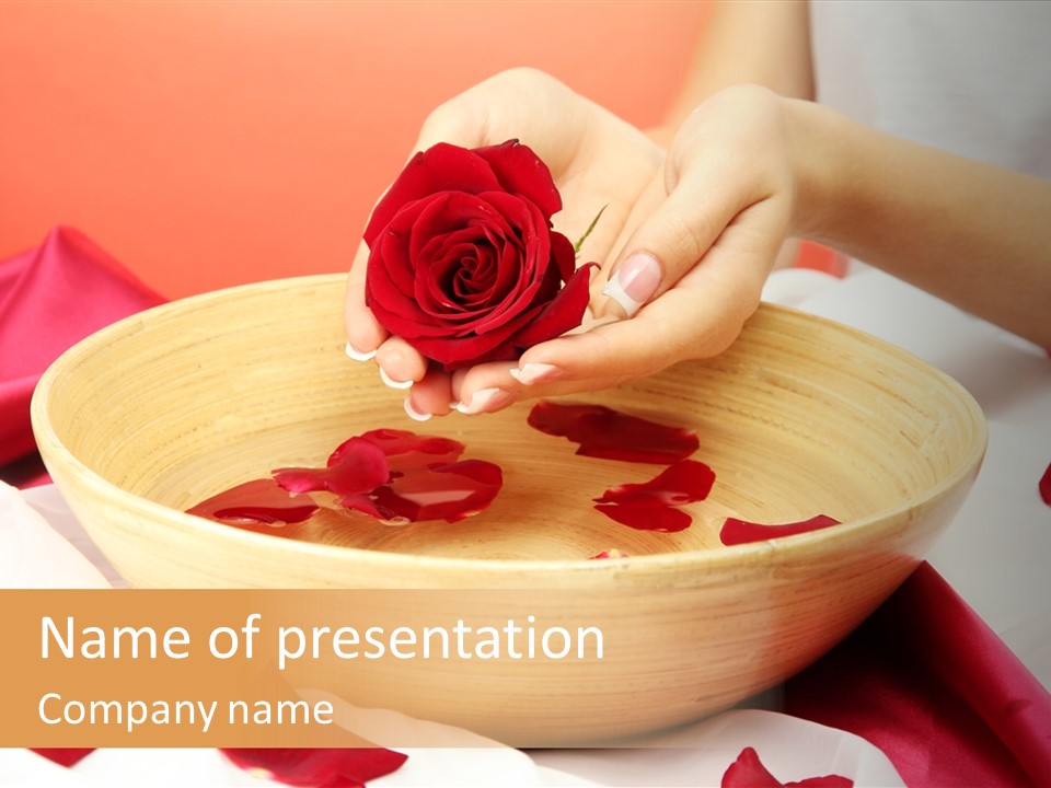 Red Handcare Natural PowerPoint Template