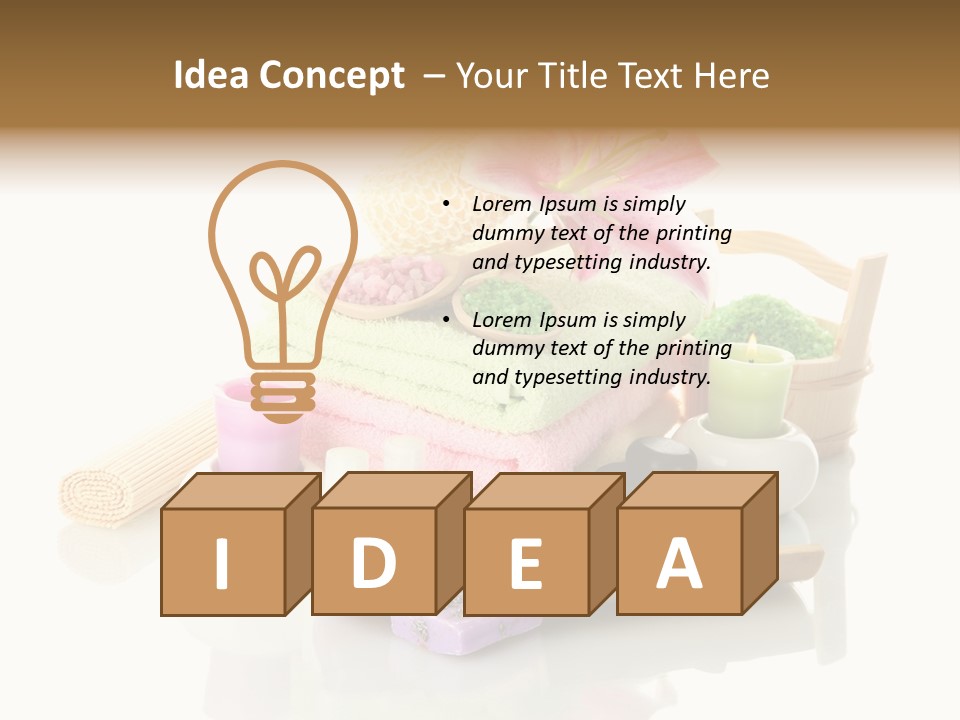 Aromatherapy Setting Bast PowerPoint Template