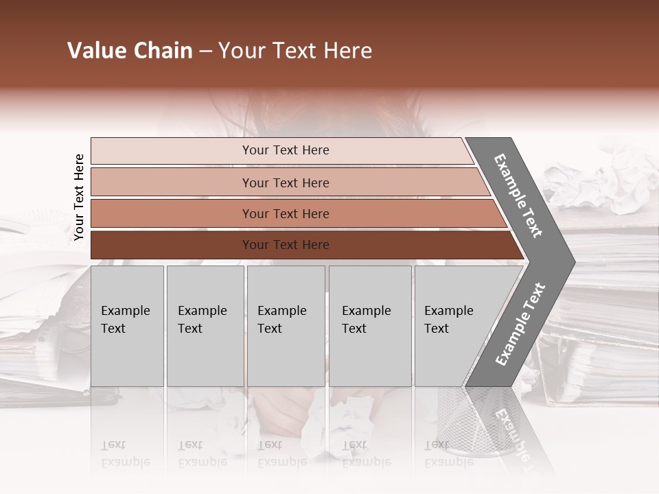 Desk Stressed Worker PowerPoint Template
