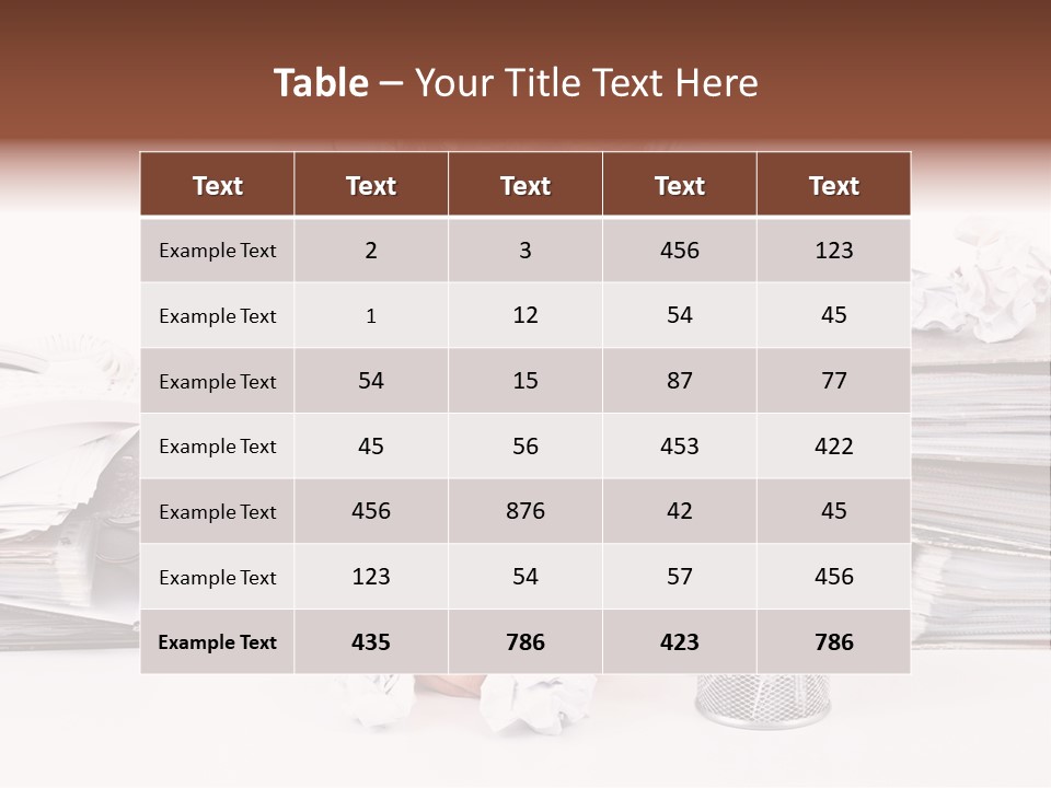 Desk Stressed Worker PowerPoint Template