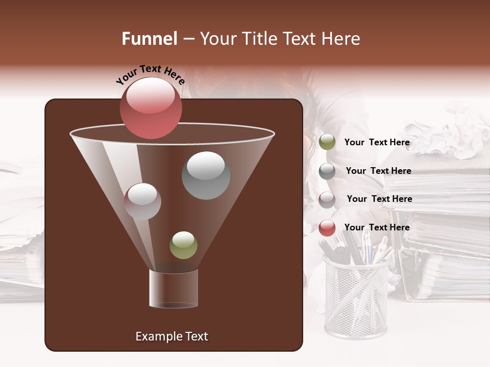 Desk Stressed Worker PowerPoint Template