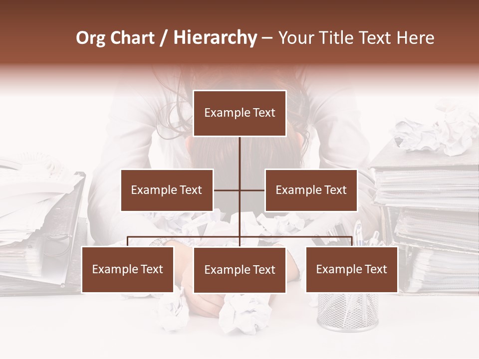Desk Stressed Worker PowerPoint Template