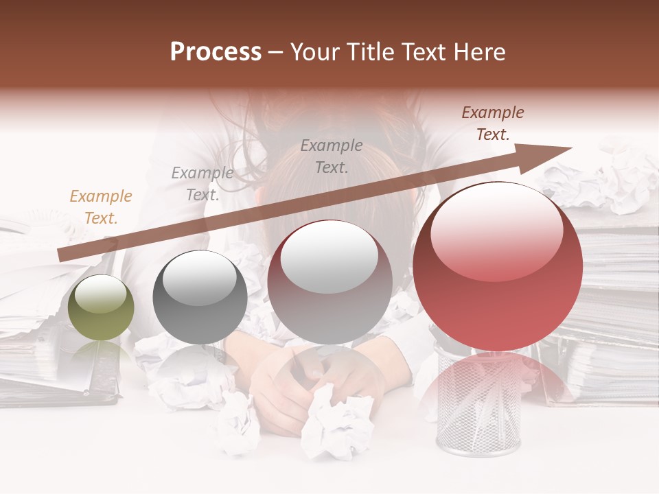Desk Stressed Worker PowerPoint Template