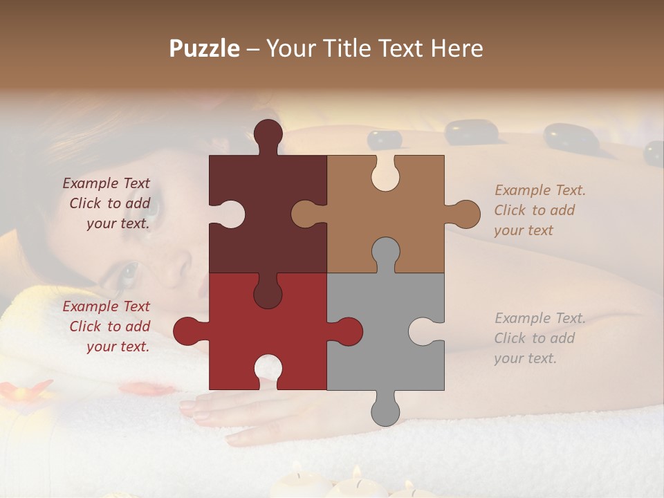 Yellow White Lady PowerPoint Template