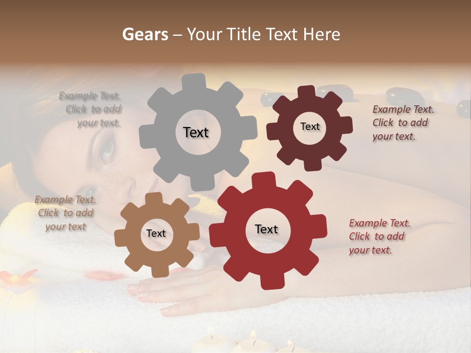 Yellow White Lady PowerPoint Template