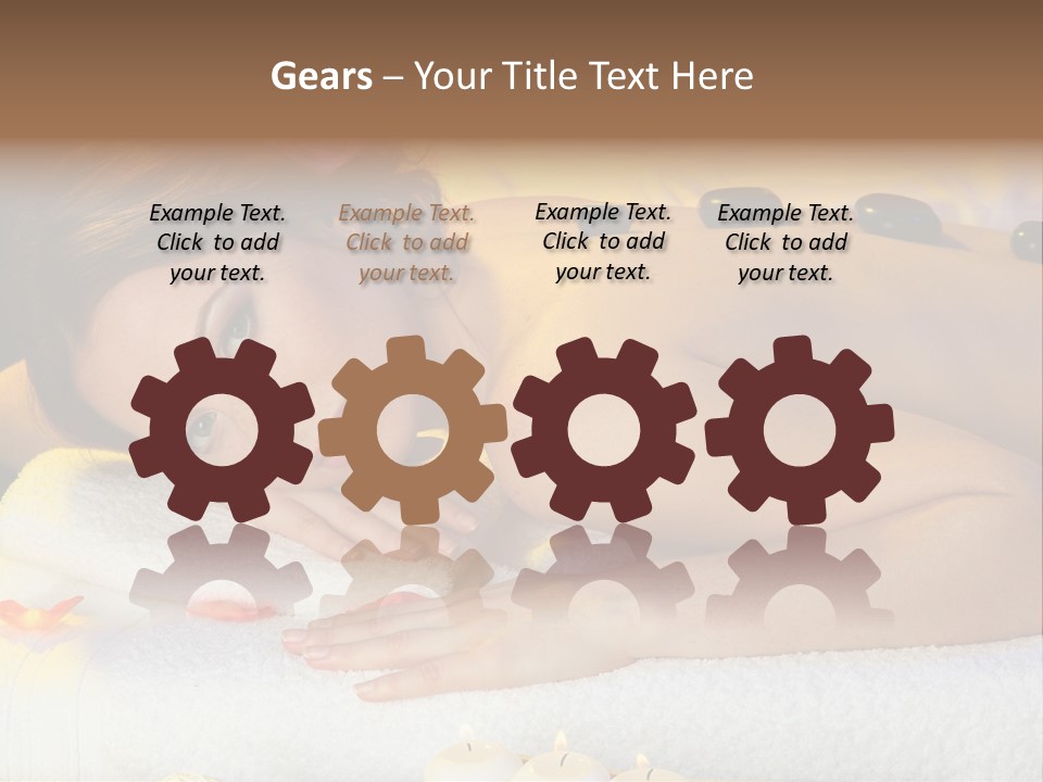 Yellow White Lady PowerPoint Template