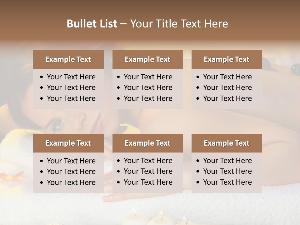 Yellow White Lady PowerPoint Template