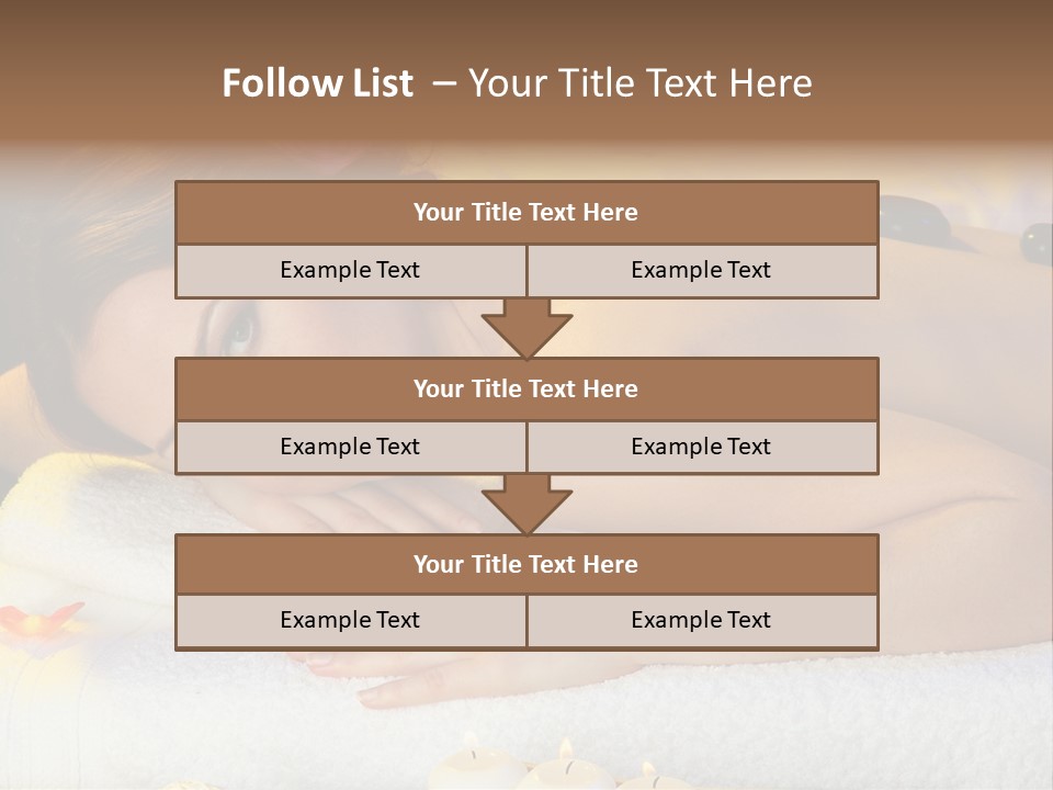 Yellow White Lady PowerPoint Template