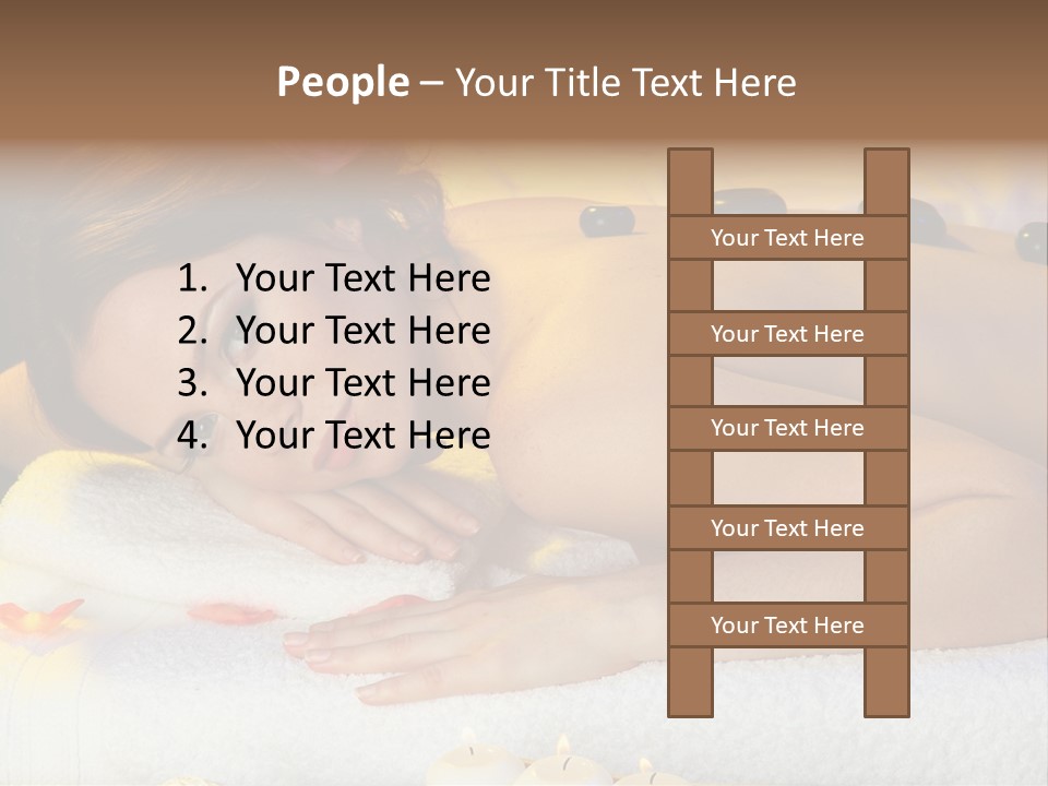 Yellow White Lady PowerPoint Template