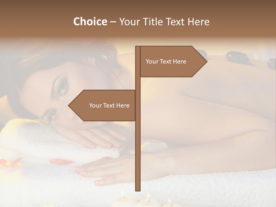 Yellow White Lady PowerPoint Template