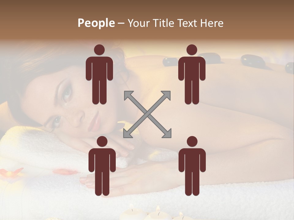 Yellow White Lady PowerPoint Template