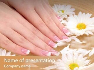 Care Female Finger PowerPoint Template