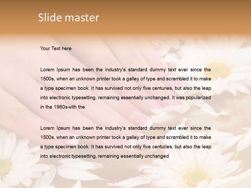 Care Female Finger PowerPoint Template