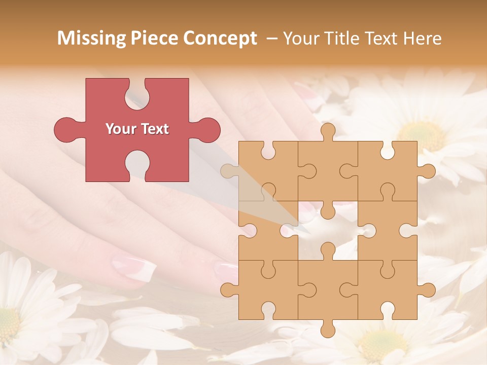 Care Female Finger PowerPoint Template