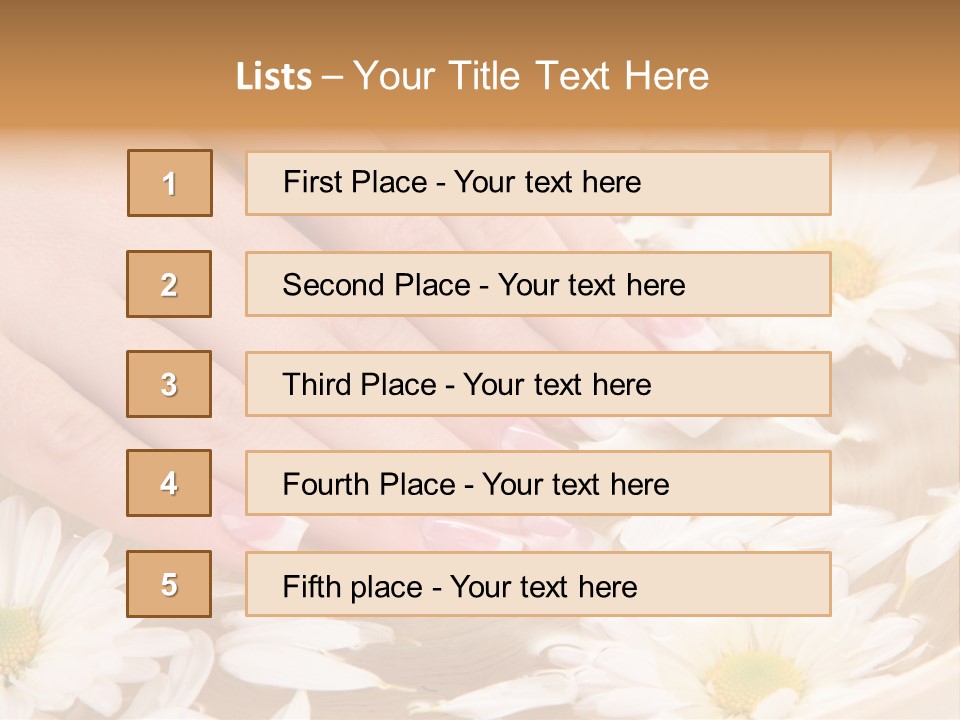 Care Female Finger PowerPoint Template