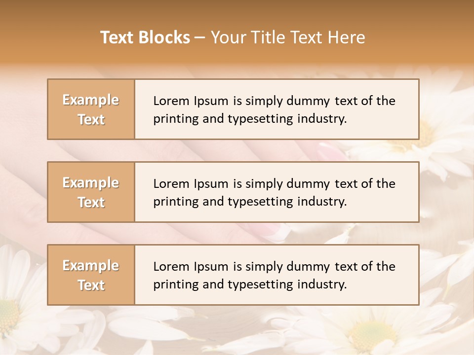 Care Female Finger PowerPoint Template