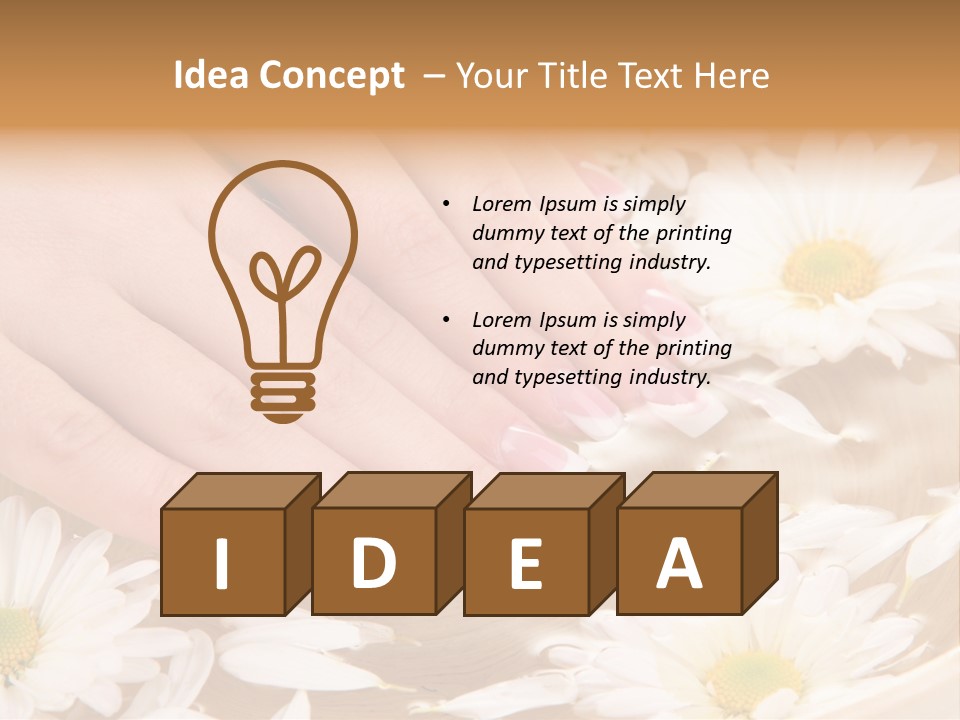 Care Female Finger PowerPoint Template