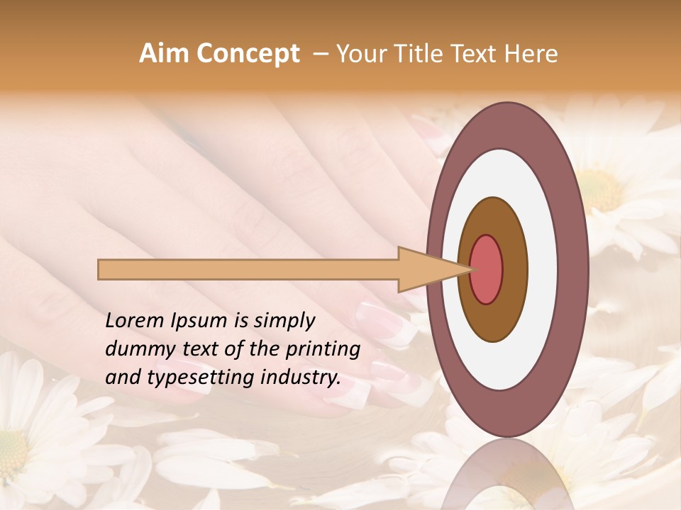 Care Female Finger PowerPoint Template