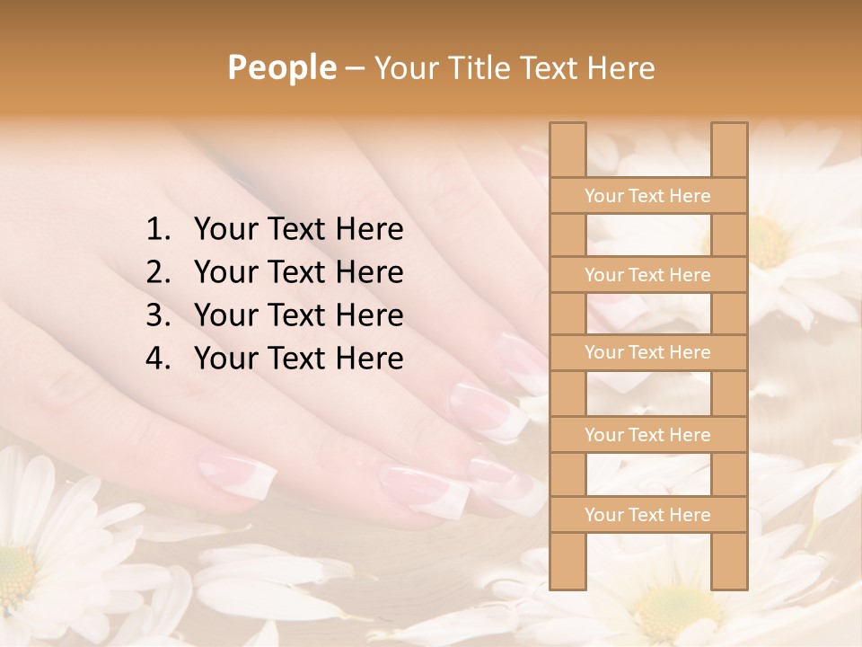 Care Female Finger PowerPoint Template