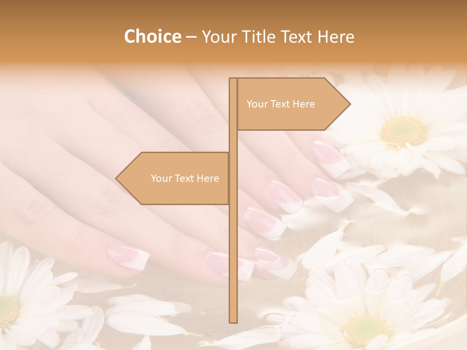 Care Female Finger PowerPoint Template