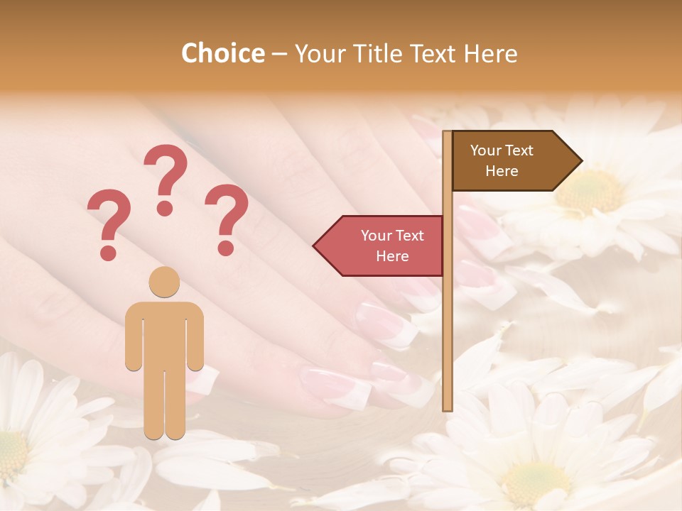 Care Female Finger PowerPoint Template
