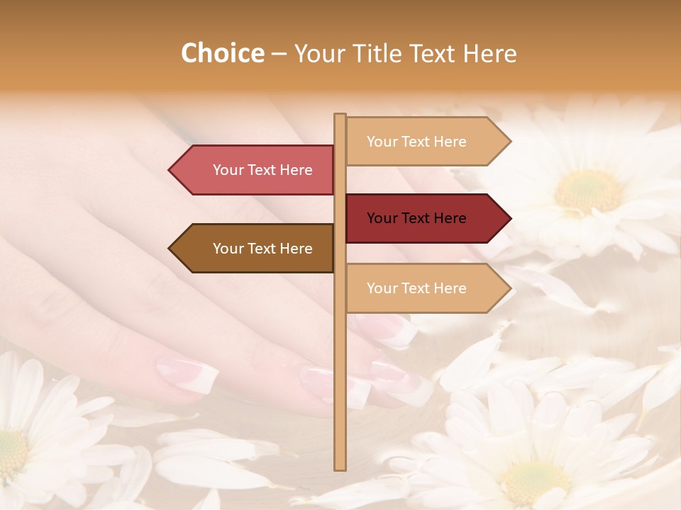 Care Female Finger PowerPoint Template