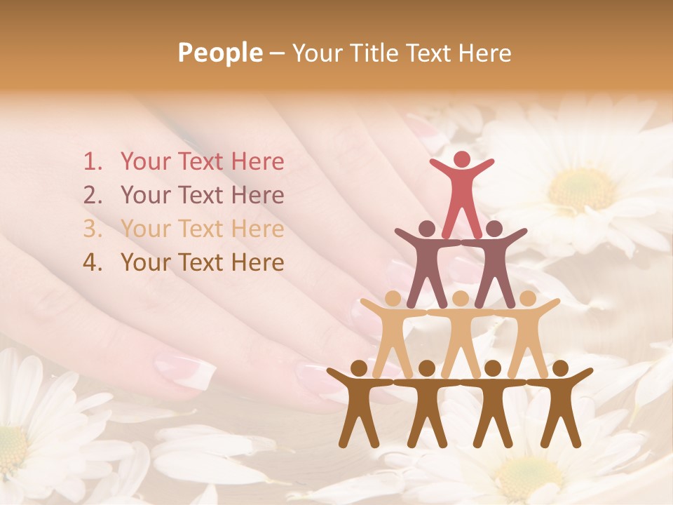 Care Female Finger PowerPoint Template