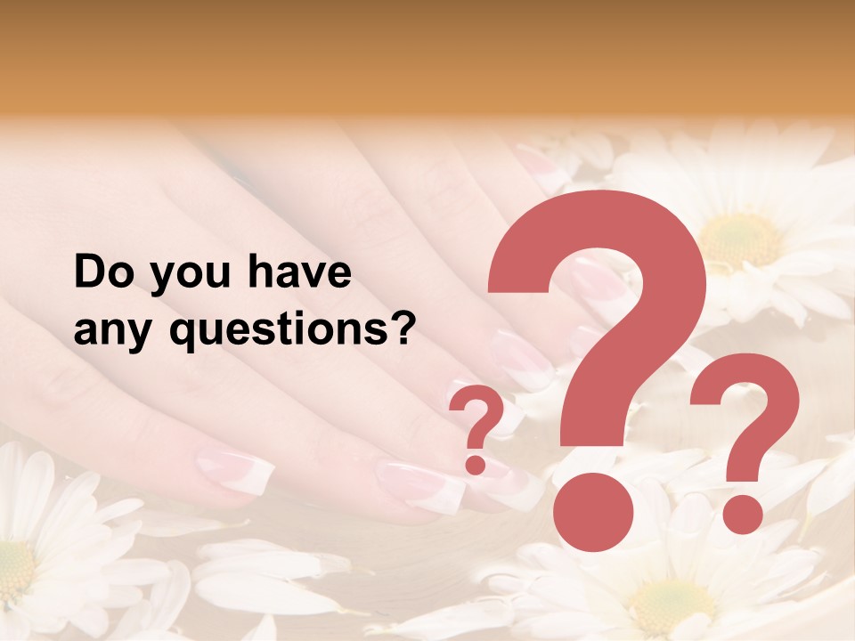 Care Female Finger PowerPoint Template