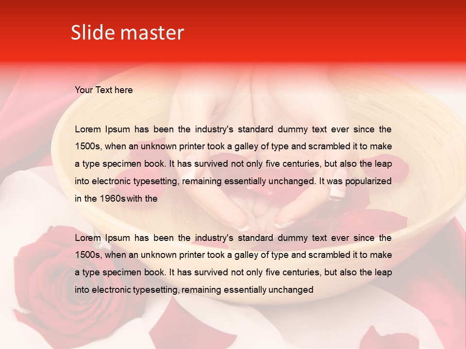 Rose Healing Wet PowerPoint Template