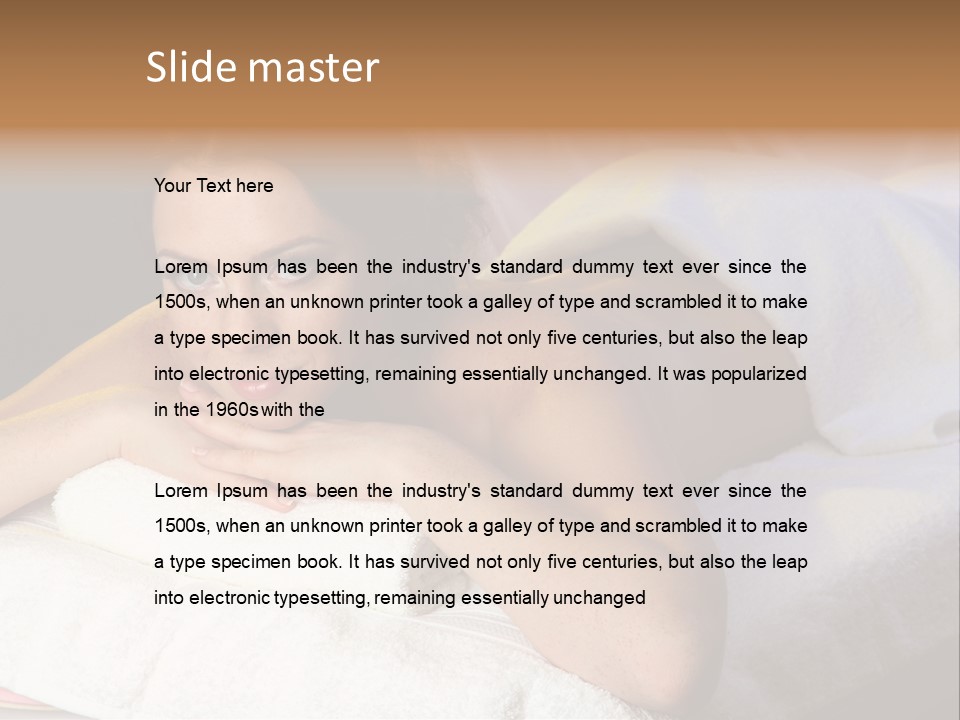 White Flower Lying PowerPoint Template