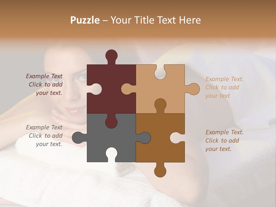 White Flower Lying PowerPoint Template