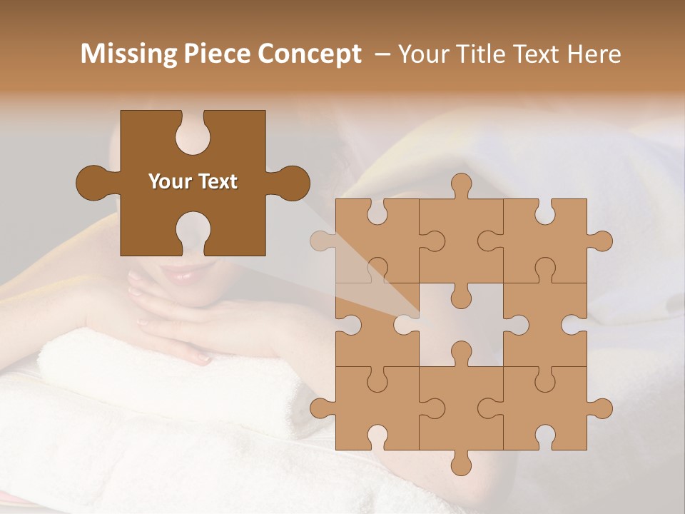 White Flower Lying PowerPoint Template