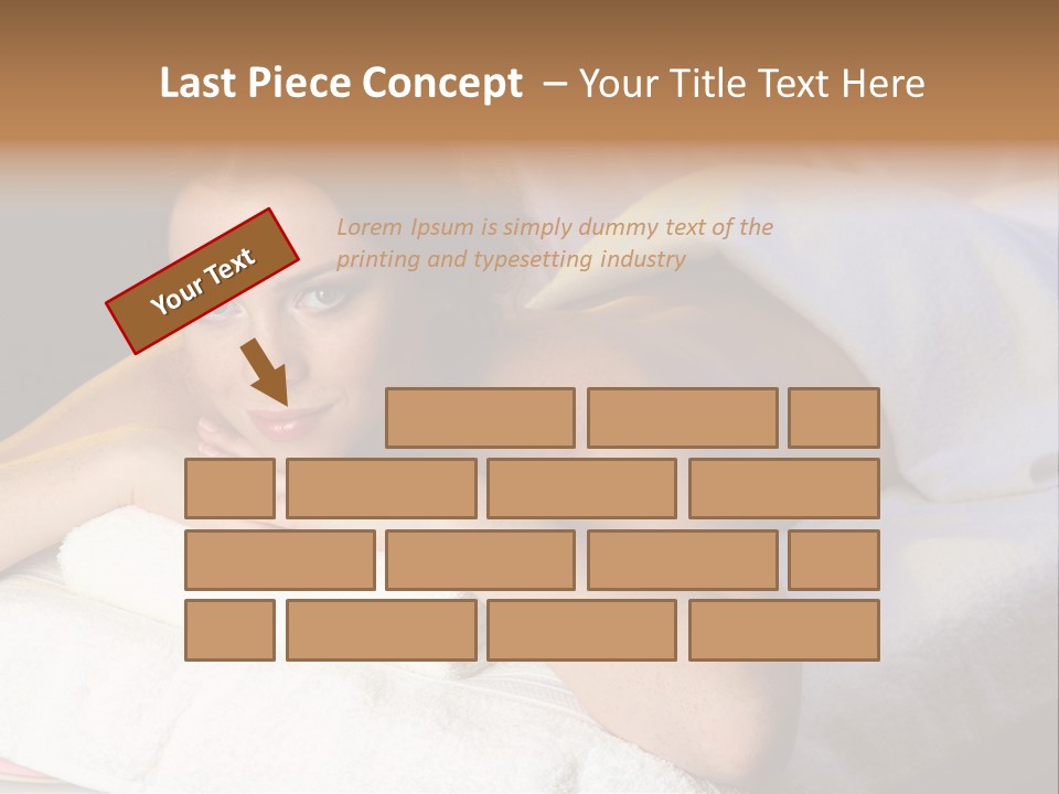 White Flower Lying PowerPoint Template