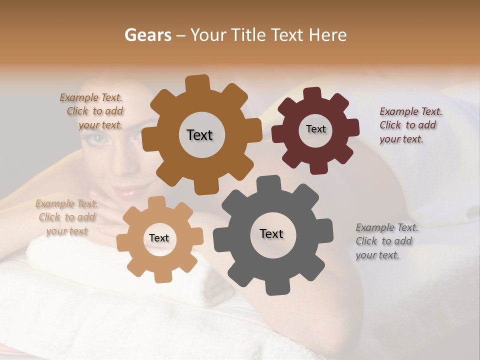 White Flower Lying PowerPoint Template