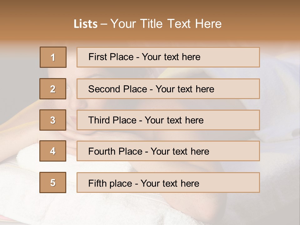 White Flower Lying PowerPoint Template