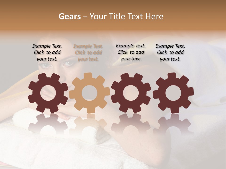 White Flower Lying PowerPoint Template