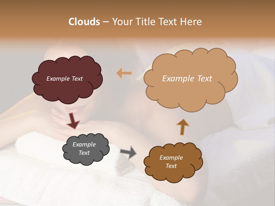 White Flower Lying PowerPoint Template