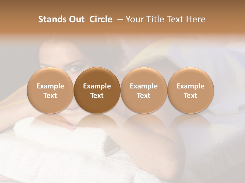 White Flower Lying PowerPoint Template