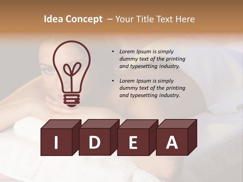 White Flower Lying PowerPoint Template