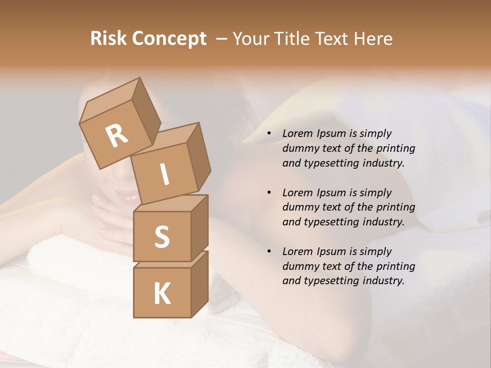 White Flower Lying PowerPoint Template