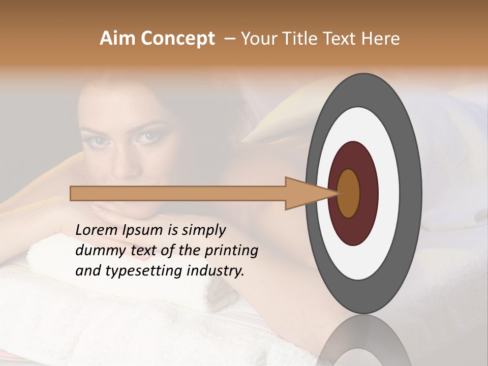 White Flower Lying PowerPoint Template