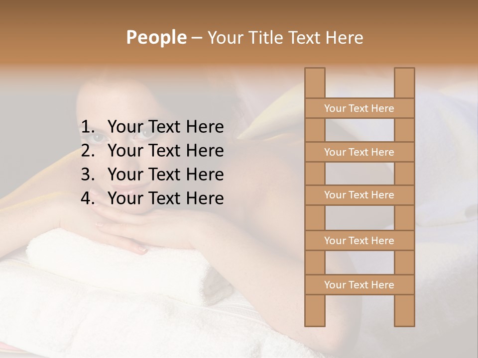 White Flower Lying PowerPoint Template