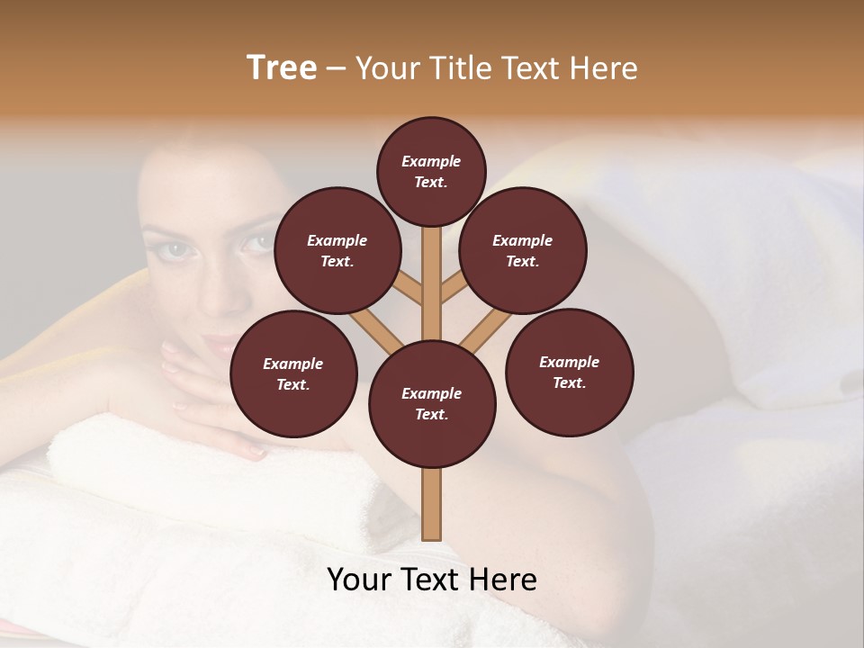 White Flower Lying PowerPoint Template