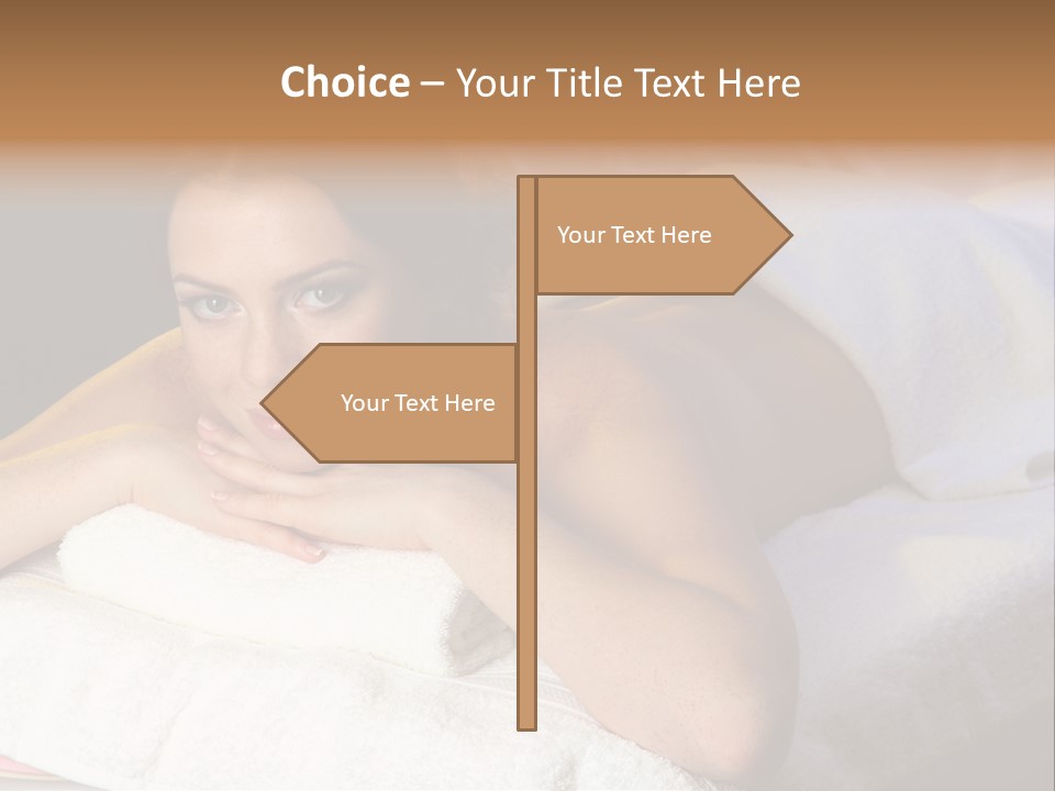 White Flower Lying PowerPoint Template