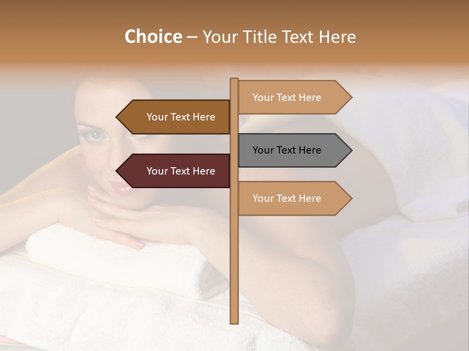 White Flower Lying PowerPoint Template