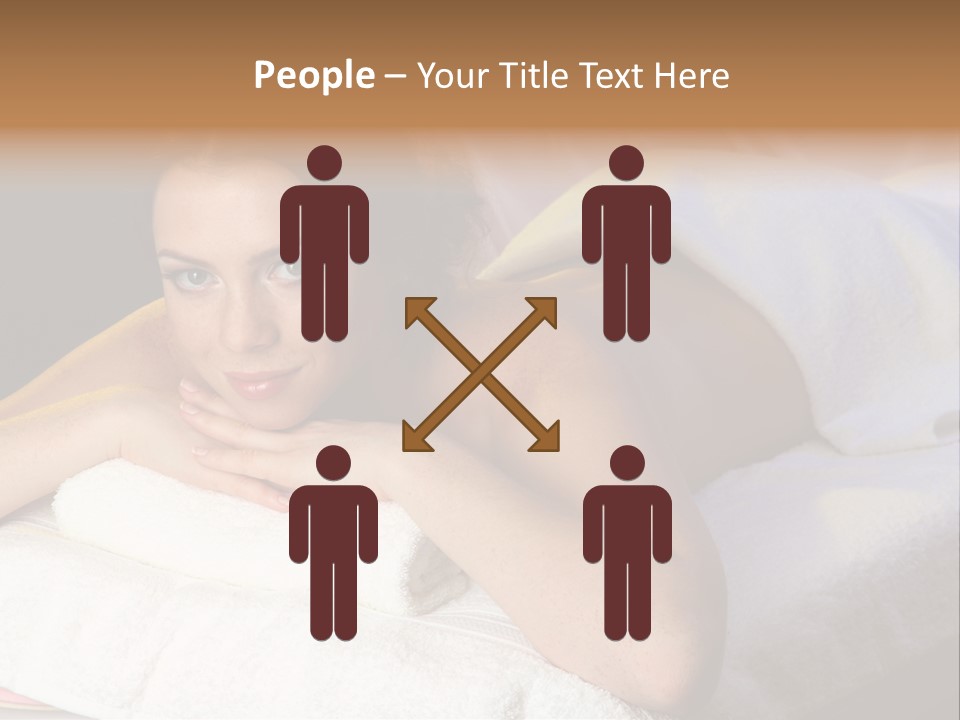 White Flower Lying PowerPoint Template