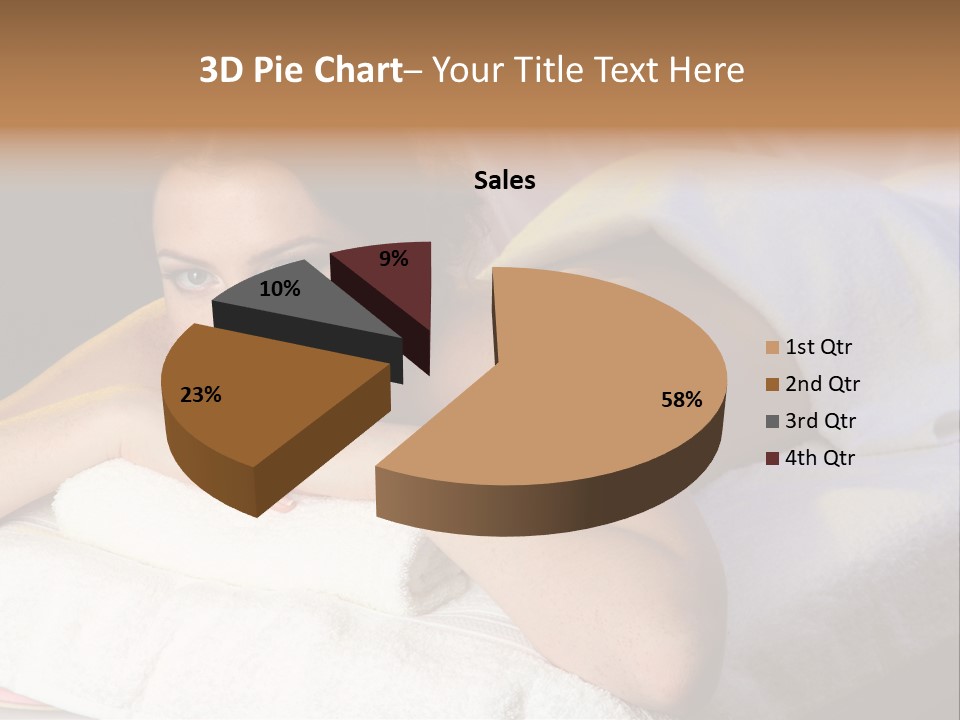 White Flower Lying PowerPoint Template