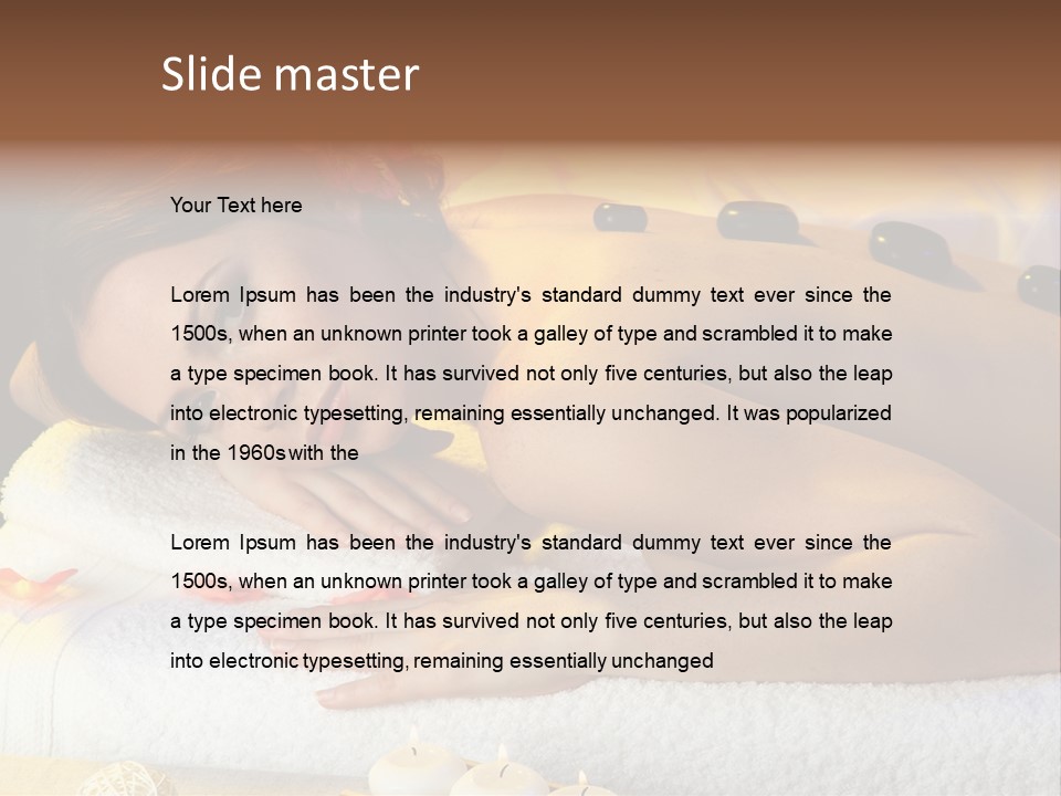 Massaging Female Massage PowerPoint Template