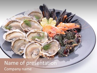Shrimp Crustacean Cuisine PowerPoint Template